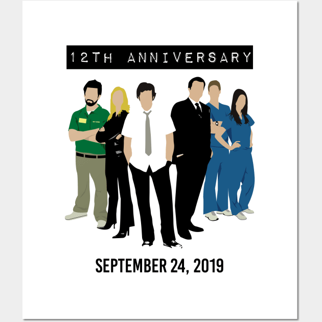 Chuck - 12th Anniversary (Black Text) Wall Art by insidethetardis